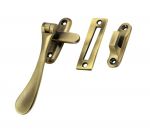 Solid Antique Brass Victorian Spoon-end LH / RH Window latch (XL125)